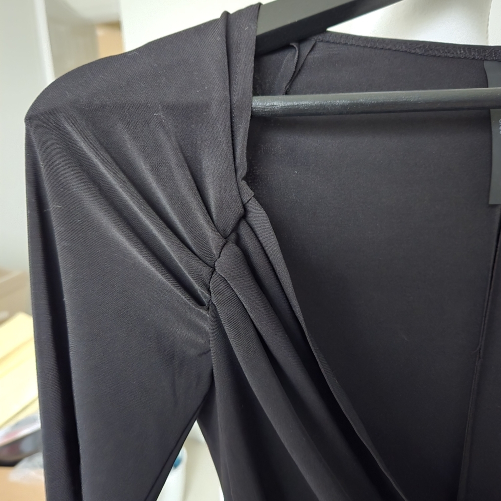 Norma Kamali Black Women's Ruched Top- New - Picture 2 of 8